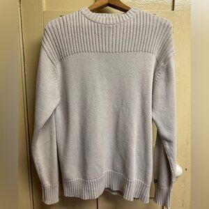 Point Zero Beige Knit Fisherman's Sweater Mens Large
